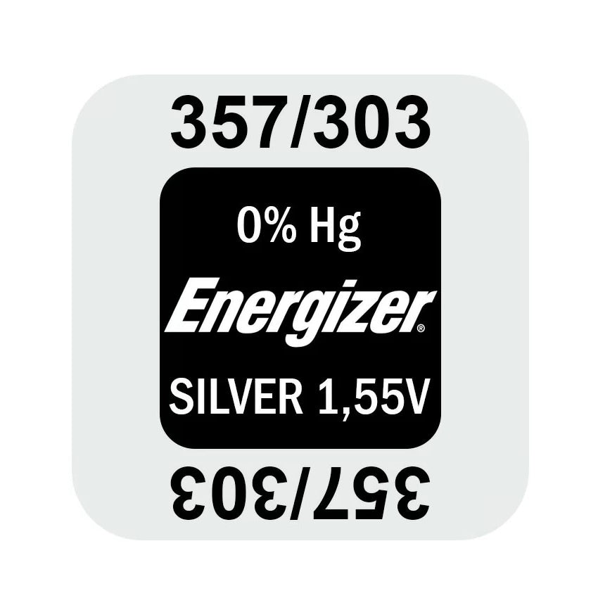 Energizer 357 303 (1pc) 1.55v Silver Oxide Button Cell Battery Mercury Free  V13GS 357/303  SR1154SW