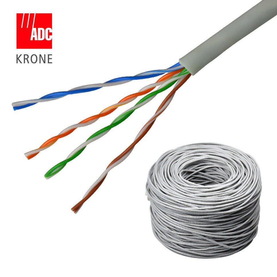 Krone Truenet Cat 5E Cable UTP Unshielded AWG24 Gray Data LAN Cable Cat5E Cat5 305 meters 1000 feet