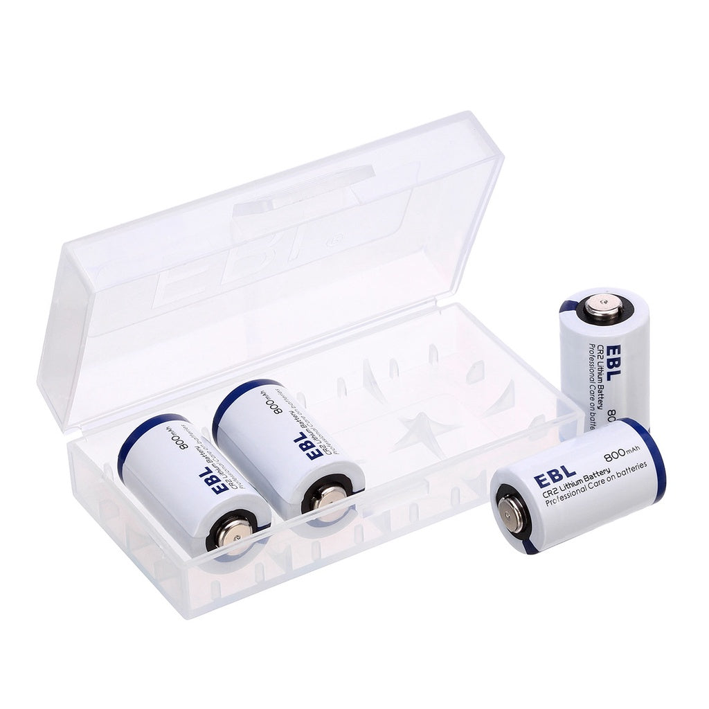 EBL CR2 (4pc) Photo Battery Lithium 3V 800mAh Single Use CR-2 CR 2 Lithium Batteries 3 Volts