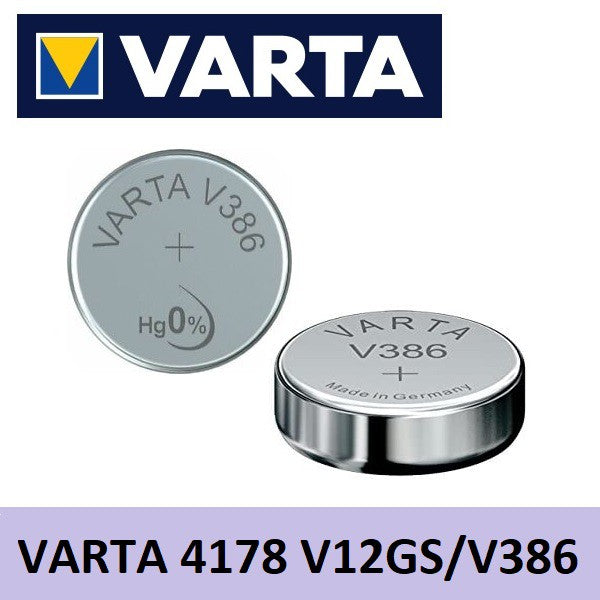 Varta V12GS V386 SR43 (1pc) 1.55v Silver Oxide Button Cell Battery Varta V 12GS V 386 SR 43 4178