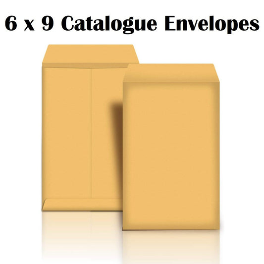 Catalog Envelope 100 pcs or 500 pcs (1 box) 6x9 Plain Catalogue Envelope 6” x 9” 6 x 9 inches Kraft