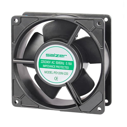 Salzer PD120M-220 Blower Fan 120 x 120 x 38mm AC Axial Fan with Metal Impeller 4.72 x 4.72 x 1.50INC