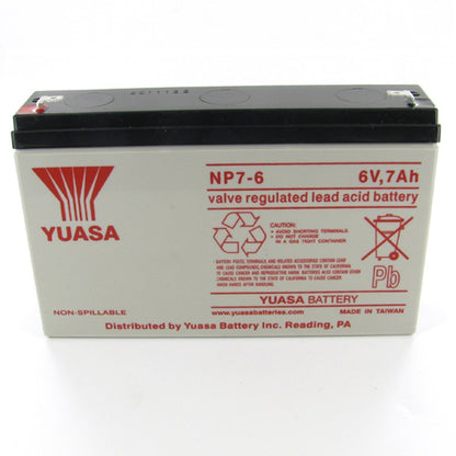 Yuasa 6V 7Ah SLA Rechargeable Battery NP7-6 Valve Regulated Sealed Lead-Acid Battery Toy Car Toycar