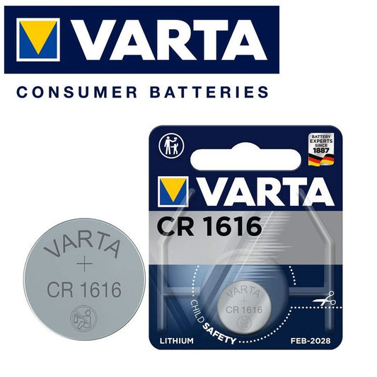 Varta CR1616 (1pc) 3v Lithium Button Cell Battery in Blister Pack Varta CR 1616 Batteries 6616