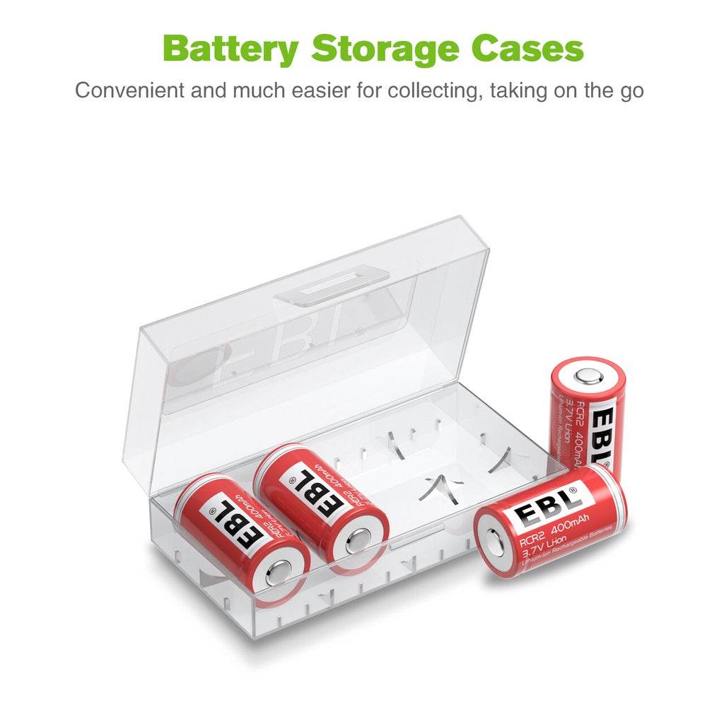 EBL TB-1527 (4 pcs) Rechargeable CR2 Lithium Batteries 3.7V 400mAh 15270 CR-2 CR 2 Lithium Battery