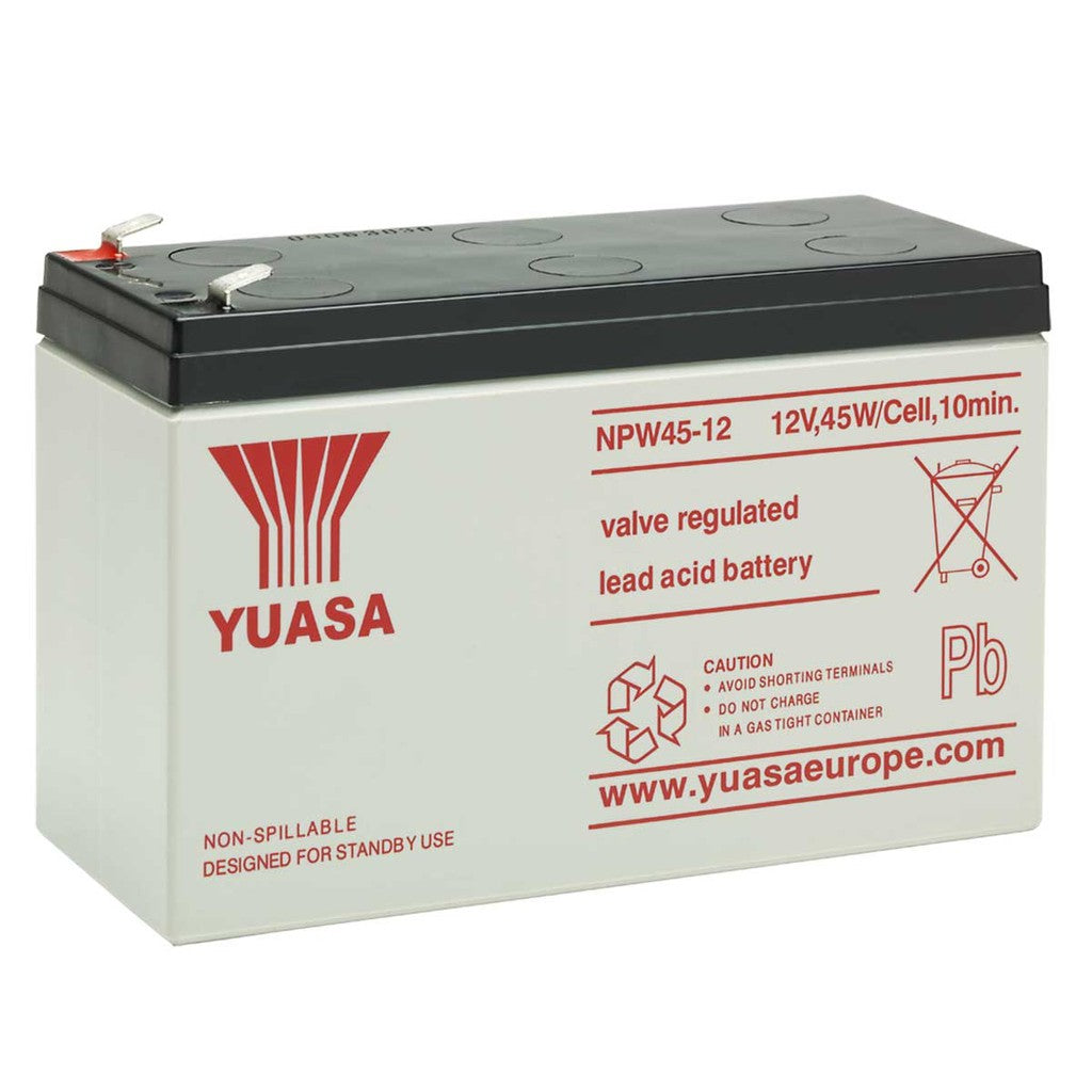 Yuasa UPS Battery 12V 7.5Ah NPW45-12 12 Volts 45 Watts 7.5 Ampere 45W Rechargeable Valve Regulated