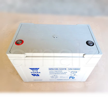 Yuasa 12V 100Ah Rechargeable Battery NPA100-12I FR Valve Regulated Sealed Lead-Acid Battery