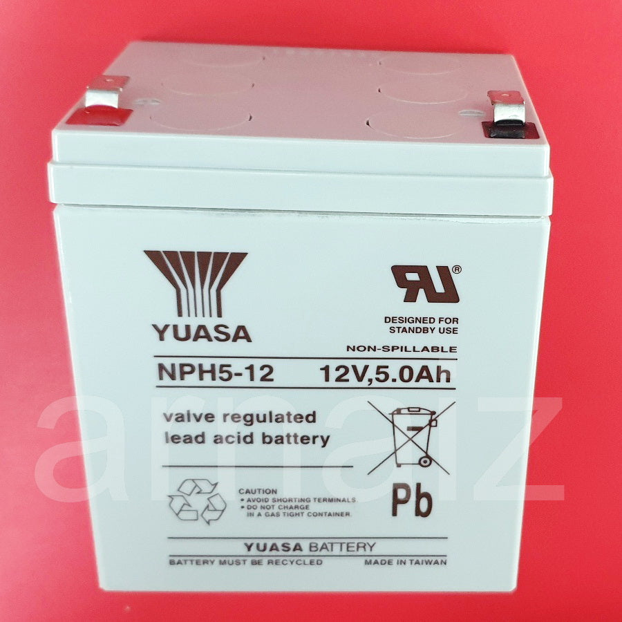 Yuasa 12V 5Ah 20hr NPH5-12 Battery 12 Volts 5 Ampere UPS replaces 12V 4.5Ah 4.5A Battery NP5-12