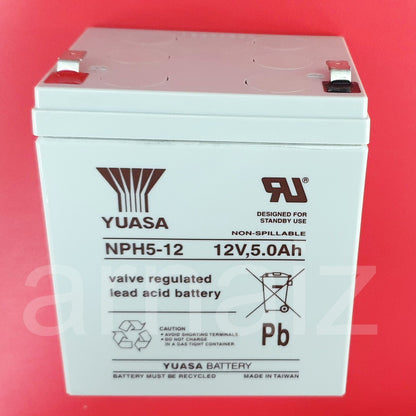 Yuasa 12V 5Ah 20hr NPH5-12 Battery 12 Volts 5 Ampere UPS replaces 12V 4.5Ah 4.5A Battery NP5-12