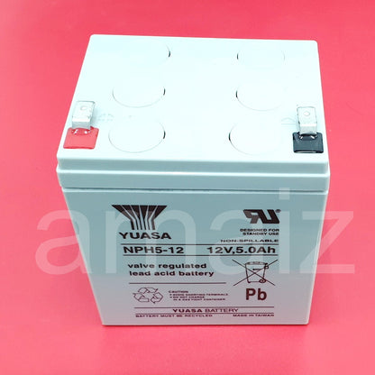 Yuasa 12V 5Ah 20hr NPH5-12 Battery 12 Volts 5 Ampere UPS replaces 12V 4.5Ah 4.5A Battery NP5-12