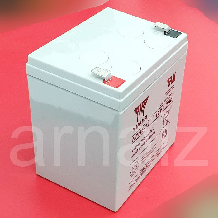 Yuasa 12V 5Ah 20hr NPH5-12 Battery 12 Volts 5 Ampere UPS replaces 12V 4.5Ah 4.5A Battery NP5-12