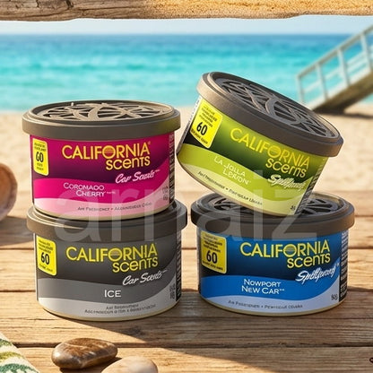 California Scents Organic Canister Air Freshener Car Fragrance Scent Spill Proof Can Air Purifier