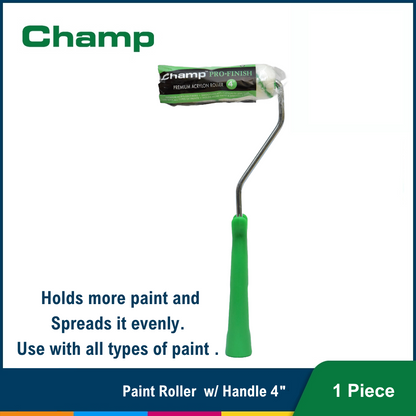 Champ Pro Finish Acrylon Paint Roller with Handle 4" 7" 9"