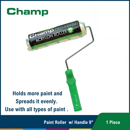 Champ Pro Finish Acrylon Paint Roller with Handle 4" 7" 9"