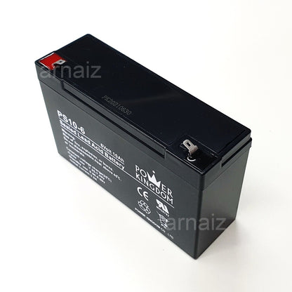 Power Kingdom 6V 10Ah SLA Rechargeable Battery PK10-6 Valve Regulated Sealed Lead Acid Battery