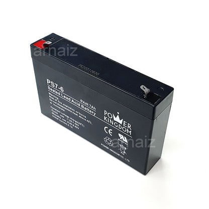 Power Kingdom 6V 7Ah SLA Rechargeable Battery PK7-6 Valve Regulated Sealed Lead-Acid Battery Toy Car