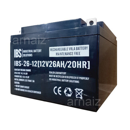 IBS 12v 26Ah SLA Rechargeable Battery  IBS-26-12 Valve Regulated Sealed Lead-Acid Battery 12v 26Ah