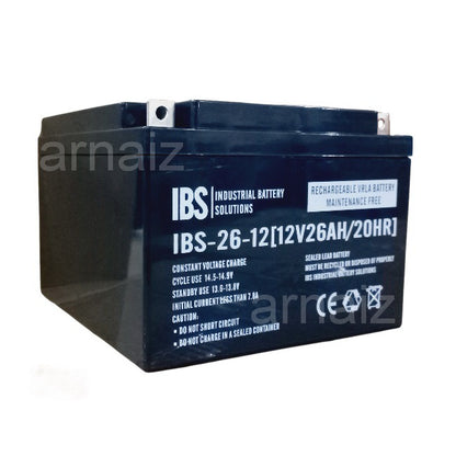 IBS 12v 26Ah SLA Rechargeable Battery  IBS-26-12 Valve Regulated Sealed Lead-Acid Battery 12v 26Ah