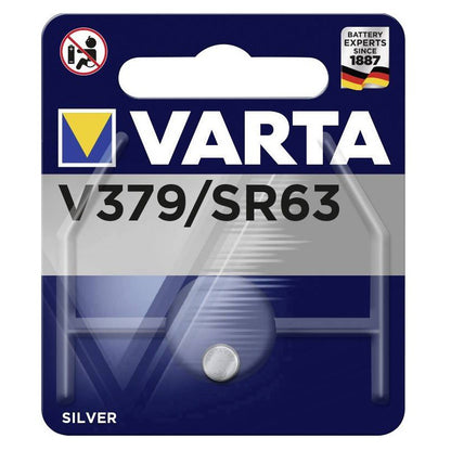 Varta V379 SR63 (1pc) 1.55v Silver Oxide Button Cell Battery in Blister Pack Varta V 379 SR521SW