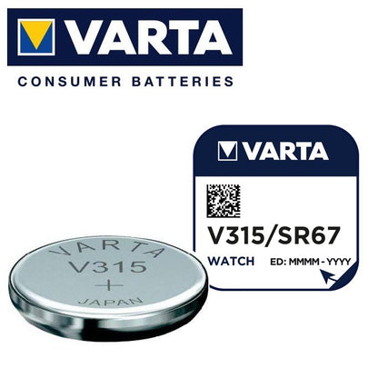 Varta V315 SR67 (1pc) 1.55v Silver Oxide Button Cell Battery Varta V 315 SR716SW