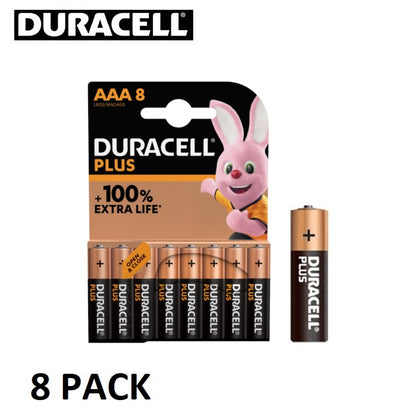 Duracell AAA Plus (8pcs) Alkaline Battery MN2400 1.5V LR03 Batteries 8 pieces per Pack BL8