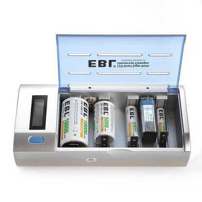 EBL Smart Battery Charger for C D AA AAA 9V Ni-MH Ni-CD Rechargeable Batteries EBL906