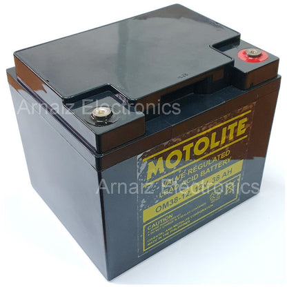 Motolite 12v 38Ah SLA Rechargeable Battery OM38-12 Valve Regulated Sealed Lead-Acid Battery 12 Volts