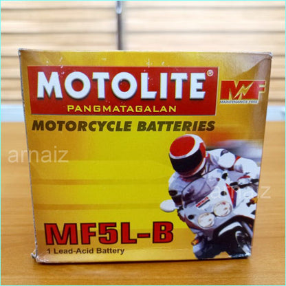 Motolite MF5L-B Maintenance Free Motorcycle Battery ( YTZ6S YT5L-BS YTX5L-BS MF5LB )