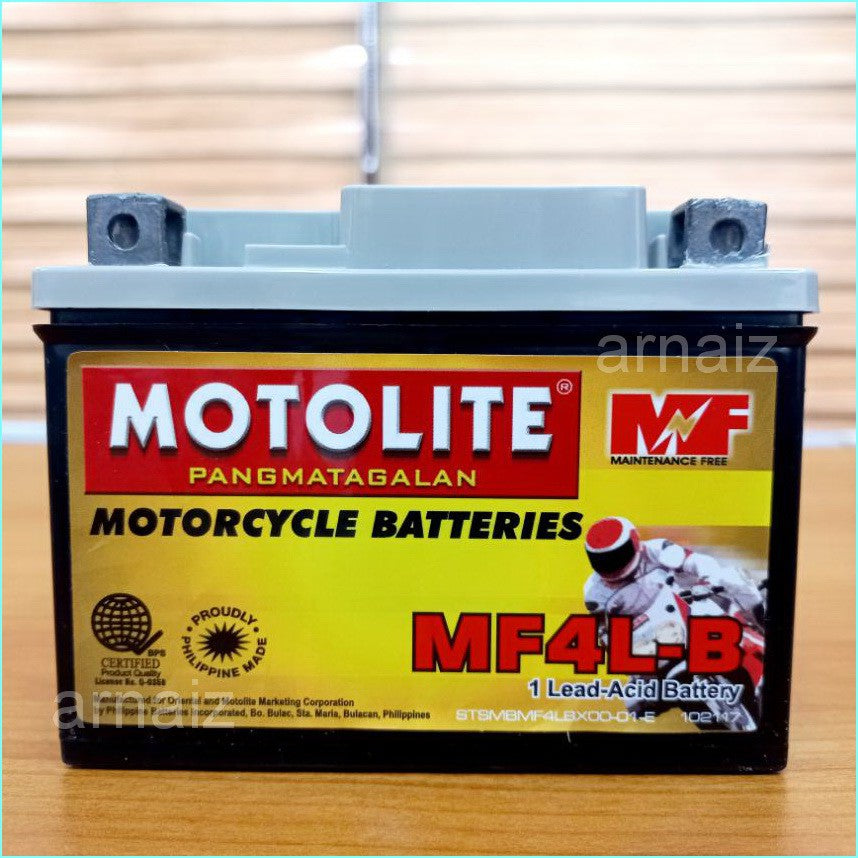 Motolite MF4L-B Maintenance Free Motorcycle Battery YTZ5S YT4L-BS YTX4L-BS MF4LB YTX4L