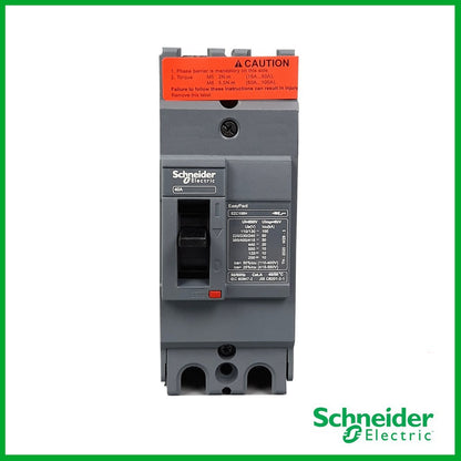 Schneider EZC100H2040 Circuit Breaker Easypact EZC100H 40A 2Poles MCCB