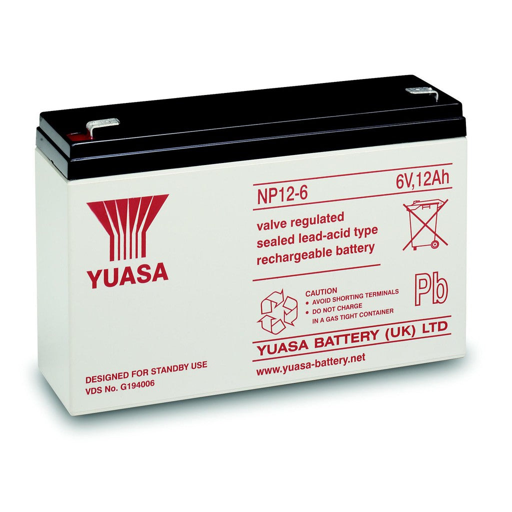 Yuasa 6V 12Ah SLA Rechargeable Battery NP12-6 Valve Regulated Sealed Lead-Acid Battery Toy Car Toys