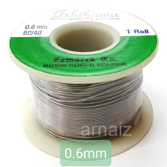 Ishikawa Soldering Lead 0.6mm QUICK MELT 60/40 Tin Lead Rosin Core Solder Soldering Ichikawa Welding