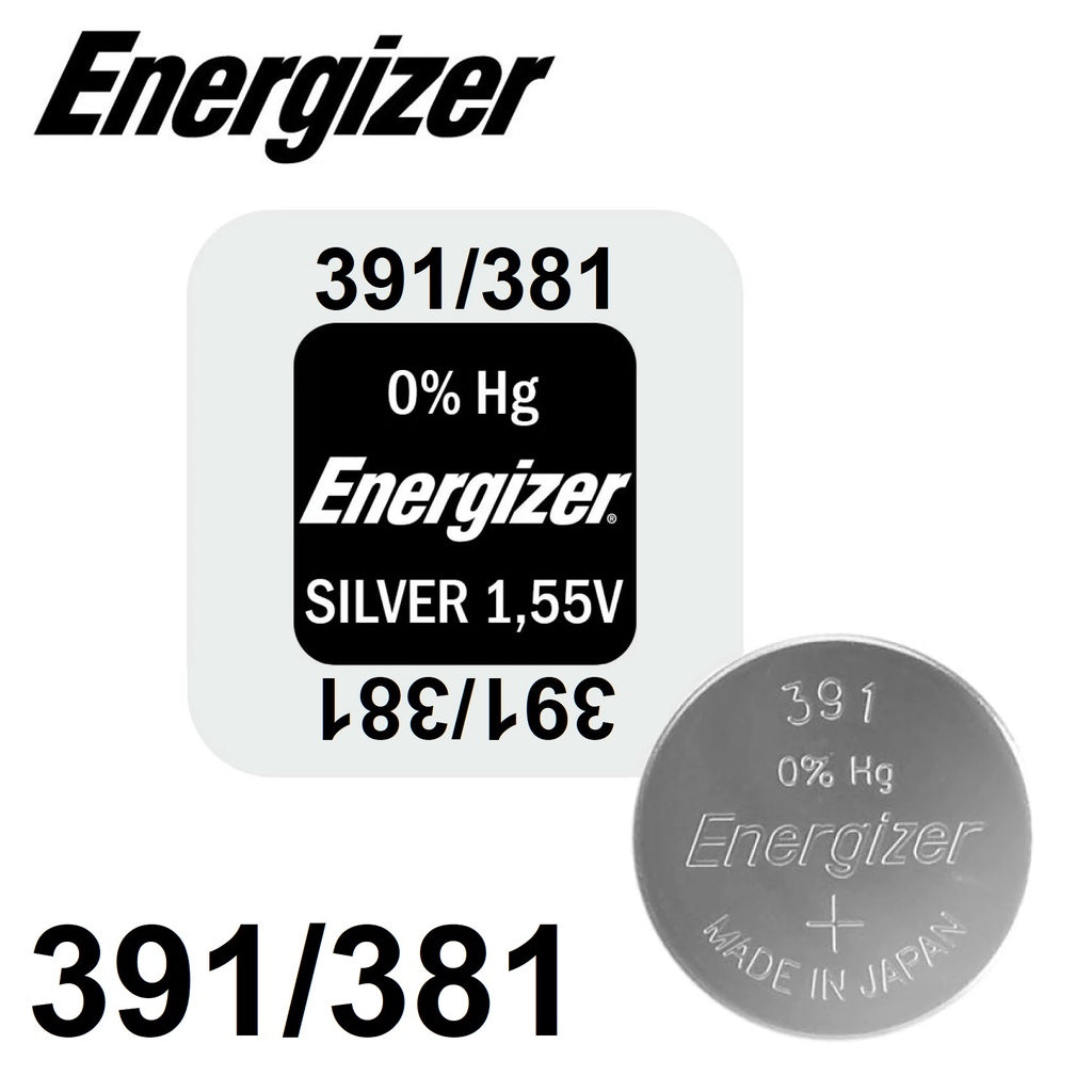 Energizer 391 381 (1pc) 1.55v Silver Oxide Button Cell Battery  Mercury Free 391/381 SR1121 SR1120SW