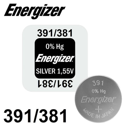 Energizer 391 381 (1pc) 1.55v Silver Oxide Button Cell Battery  Mercury Free 391/381 SR1121 SR1120SW