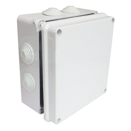 150x150x70mm IP65 Waterproof Outdoor Electrical CCTV Enclosure Square Junction Box White ABS