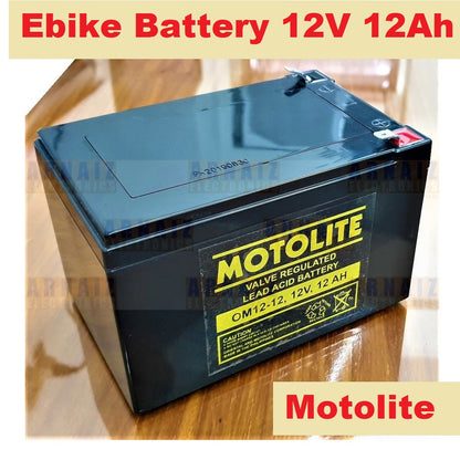 Ebike Battery 48V 12Ah Compatible with 48V 16Ah 4 pcs of 12v 12Ah Motolite brand OM12-12