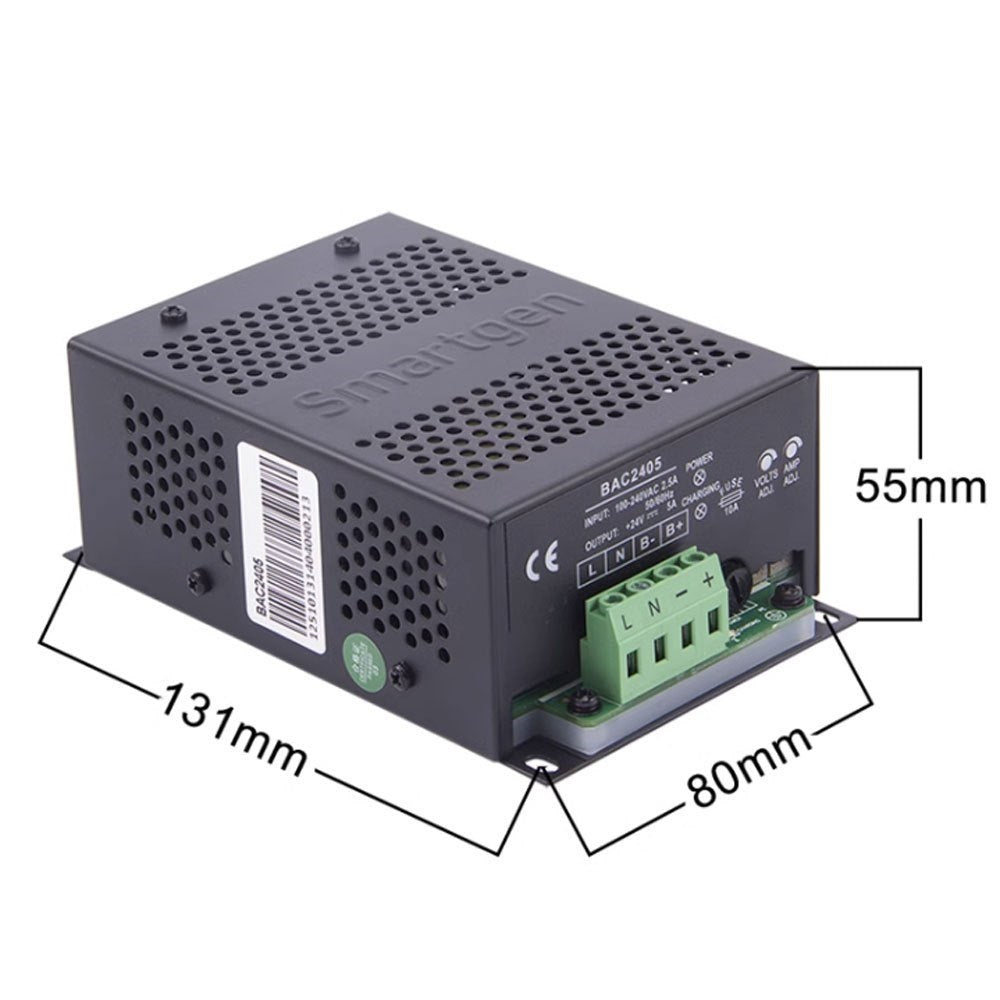 Smartgen BAC2405 24V 5A Intelligent Automatic Battery Charger Diesel Generator Charger Battery