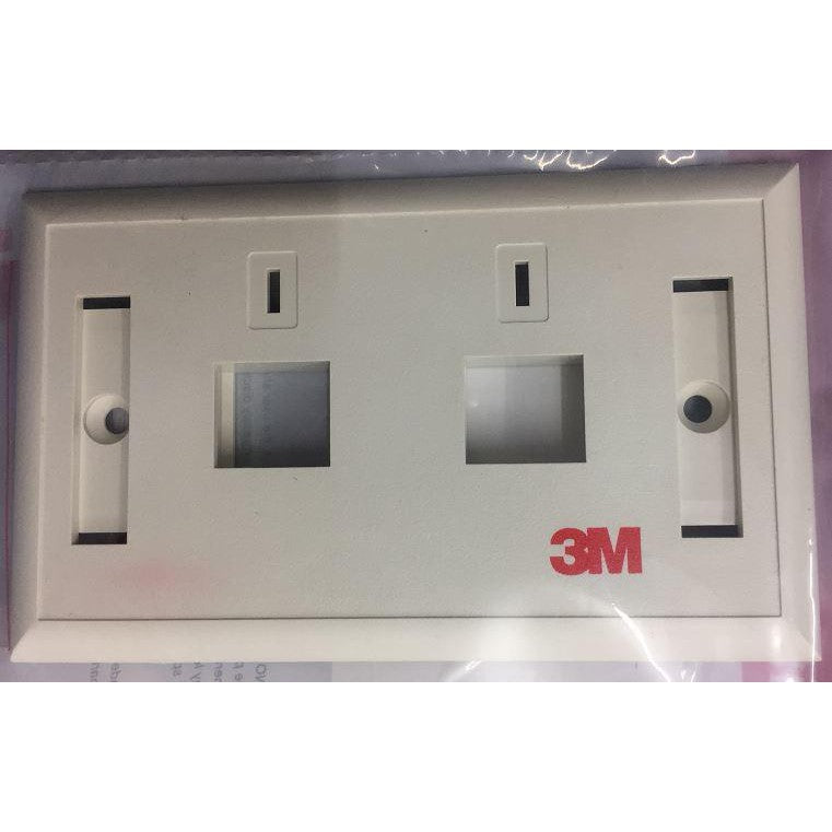 3M RJ-45 Volition U.S. Faceplate face plate panel double port 2-Port IO Information Outlet plate