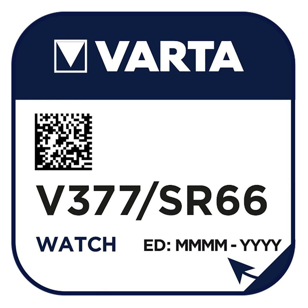 Varta V377 SR66 (1pc) 1.55v Silver Oxide Button Cell Battery Varta V 377 SR626SW