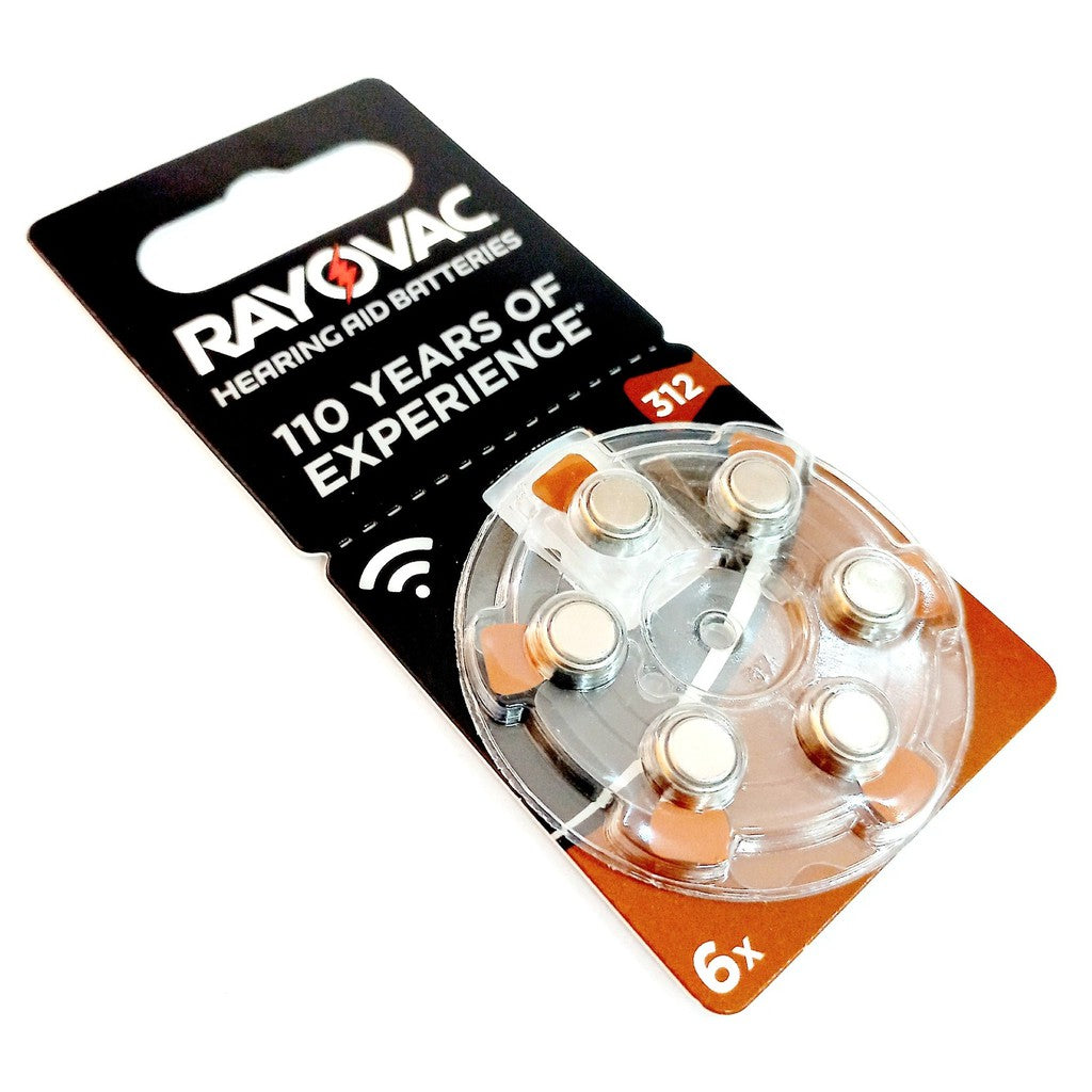 Rayovac 4607 Acoustic Size 312 PR41 (6 pcs) Hearing Aid Battery Hearing Aid Batteries 1.45V V312AT