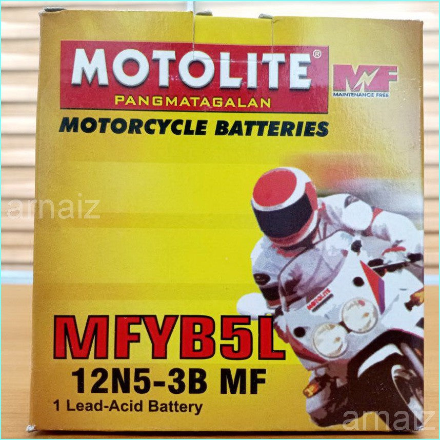 Motolite MFYB5L Maintenance Free Motorcycle Battery 12N5-3B MFB5-L YB5L-A YB5L