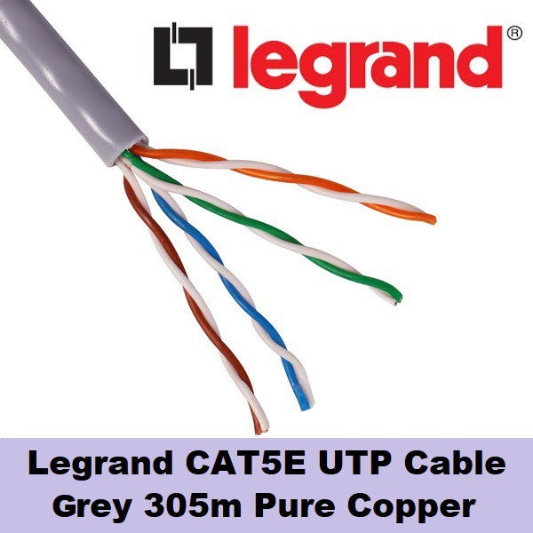 Legrand Cat 5E Cable UTP Unshielded AWG24 Gray Data LAN Cable Cat5E Cat5 305 meters 1000 feet