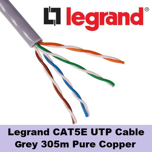 Legrand Cat 5E Cable UTP Unshielded AWG24 Gray Data LAN Cable Cat5E Cat5 305 meters 1000 feet