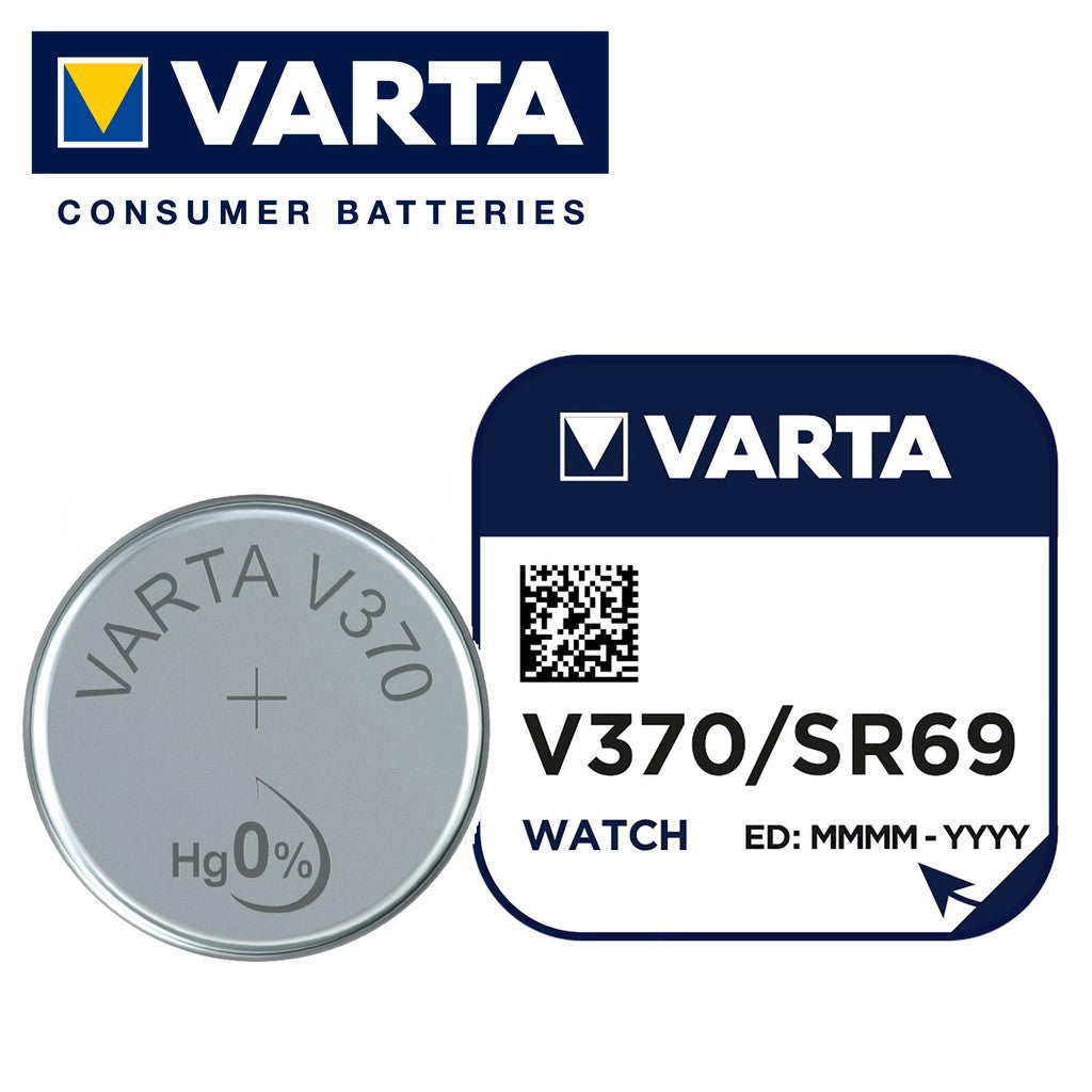 Varta V370 SR69 (1pc) 1.55v Silver Oxide Button Cell Battery Varta V 370 SR920SW