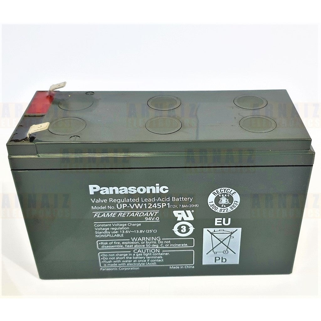 Panasonic 12V 7.8Ah 45W SLA Rechargeable UPS Battery UP-VW1245P1 Valve Regulated Sealed Lead-Acid Ba