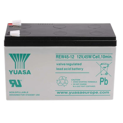 Yuasa UPS Battery 12V 8Ah REW45-12 12 Volts 45 Watts 8 Ampere 45W Rechargeable Valve Regulated