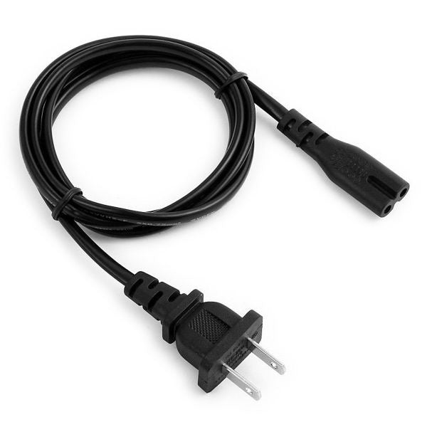 AC CORD 1.5m US PLUG 2 pin AC Power Cable Cord Adapter Compatible With PC Black Number 8 Sony Cord