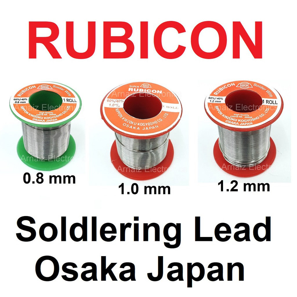 Rubicon Soldering Lead 60/40 1.2m/m 1.0m/m 0.8m/m 60 40 Osaka Japan 1.2 1.0 0.8 mm Lead