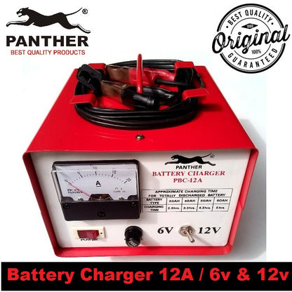 Panther 6V 12V Battery Charger 12 Ampere PBC-12A