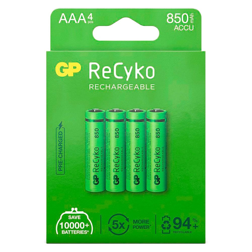 GP AAA Size AAA (4 pcs) 850mAh ReCyko Rechargeable Battery Rechargeable Batteries